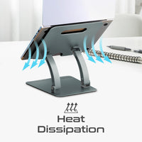 Promate DeskMate-7 multi-level height adjustment detail