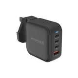 شاحن 100 واط GaNFast بأربعة منافذ مع Quick Charge 3.0 | Promate GaNPort4-100PD 100W Power Delivery GaNFast Charger with Quick Charge 3.0