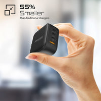 Promate GaNPort4-100PD ثلاثة منافذ USB-C ومنفذ USB-A بتقنية QC 3.0