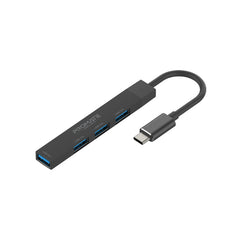 Promate LiteHub-4 Black 4-in-1 USB-C data hub - main view