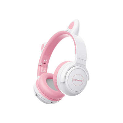Promate Panda KidSafe Wireless Kids Headset 1000mAh Bubble Gum-Front