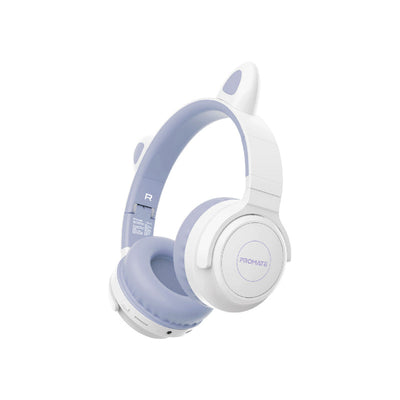 Promate Panda KidSafe Wireless Kids Headset 1000mAh Lilac-Front