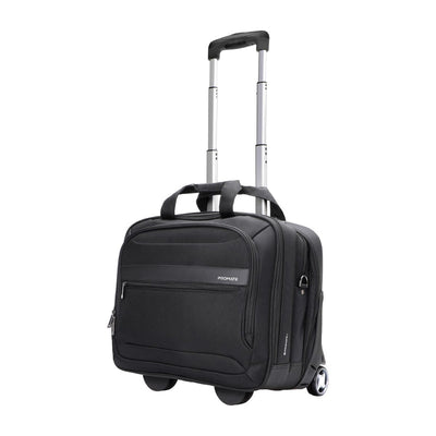 Promate Persona-TR Travel Trolley Bag 16 inch Laptop Black-Front