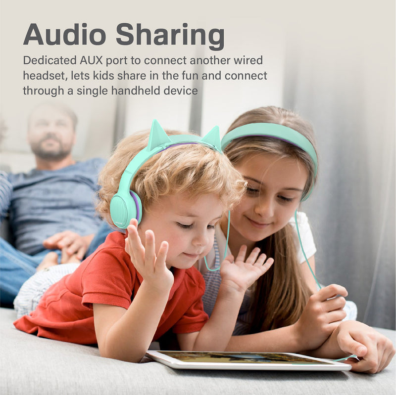 Promate Simba SafeAudio Wired Kids Headset 40mm Emerald-Detail