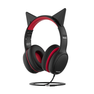 Promate Simba SafeAudio Wired Kids Headset 40mm Onyx-Front