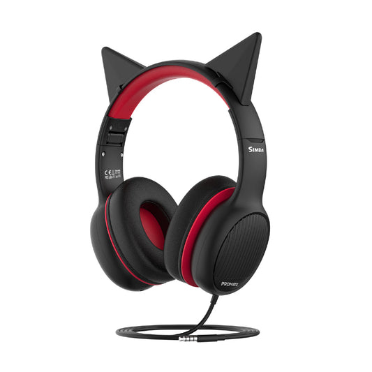 Promate Simba SafeAudio Wired Kids Headset 40mm Onyx-Front