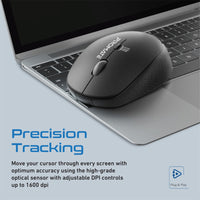 Promate Tracker Black wireless mouse - angle view