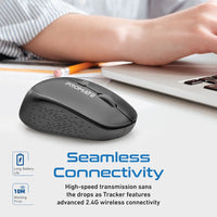 Promate Tracker Black mouse top view