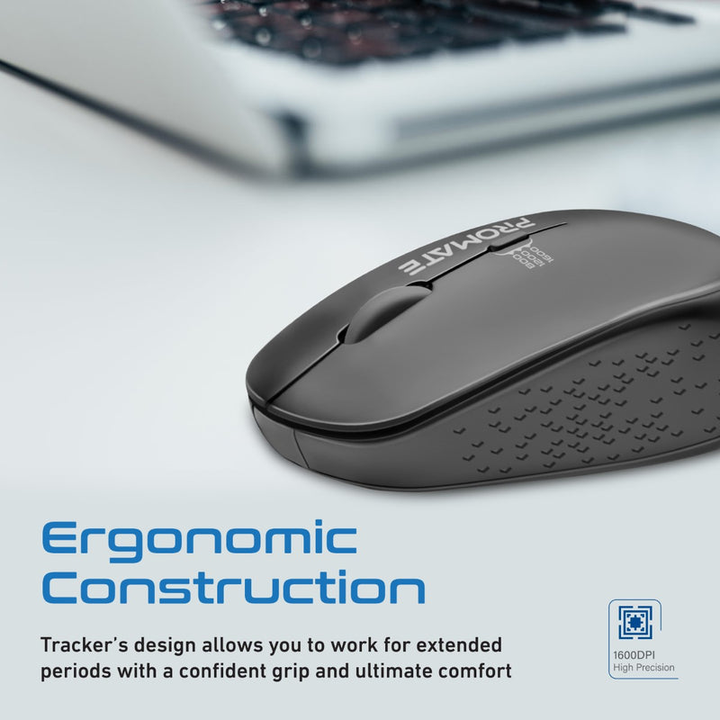 Promate Tracker Black mouse ergonomic side detail