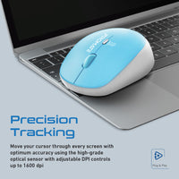 Promate Tracker Blue wireless mouse - angle view
