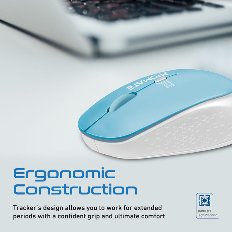 Promate Tracker Blue mouse ergonomic side detail