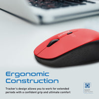 Promate Tracker Red mouse ergonomic side detail