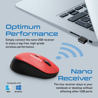 Promate Tracker Red mouse USB receiver detail