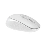 ماوس لاسلكي مريح بدقة 1600 | Promate Tracker MaxComfort Ergonomic Wireless Mouse - أبيض