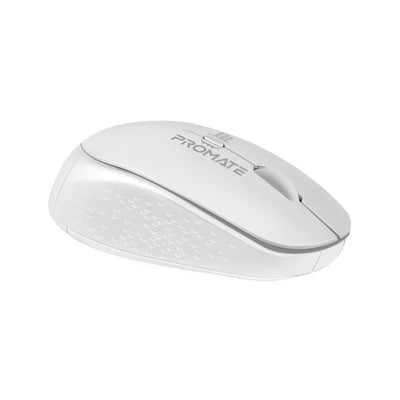 Promate Tracker White MaxComfort ergonomic wireless mouse - main view