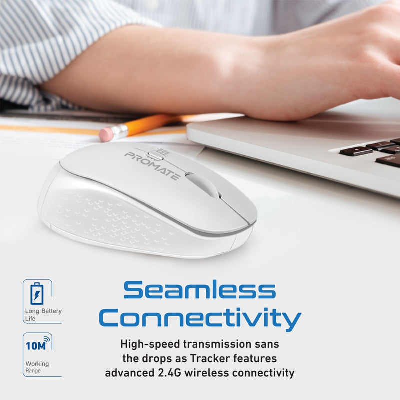 Promate Tracker White mouse top view