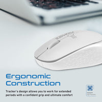 Promate Tracker White mouse ergonomic side detail