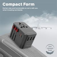 Promate TripMate-36W محول سفر بمقبس تيار متردد وقابس منزلق