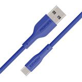 كابل USB-A إلى USB-C فائق المرونة للشحن ونقل البيانات بطول متر | Promate XCord-AC - كحلي