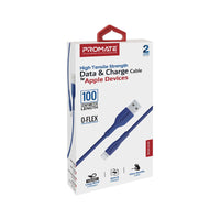 Promate XCord-Ai Navy high tensile strength 1m Apple cable
