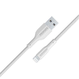 كابل شحن ونقل بيانات USB-A إلى لايتننج لأجهزة أبل بطول متر | Promate XCord-Ai - أبيض