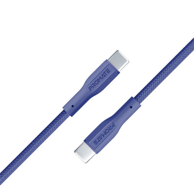 Promate XCord-CC Navy TPE USB-C to USB-C cable 1m - main view