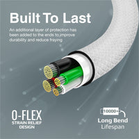 Promate XCord-CC White high tensile strength TPE cable detail