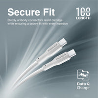 Promate XCord-CC White tangle-free 1m USB-C cable
