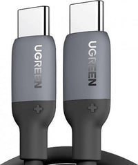UGREEN USB-C to USB-C Silicone Fast Charging Cable Black 1M | كيبل يوجرين USB-C سيليكون شحن سريع أسود 1 متر