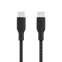 كيبل بيلكن BoostCharge المضفر تايب سي الى تايب سي بقدرة شحن 100 واط وبطول 3 متر | Belkin BoostCharge USB-C to USB-C Braided Cable 100W PD 3M