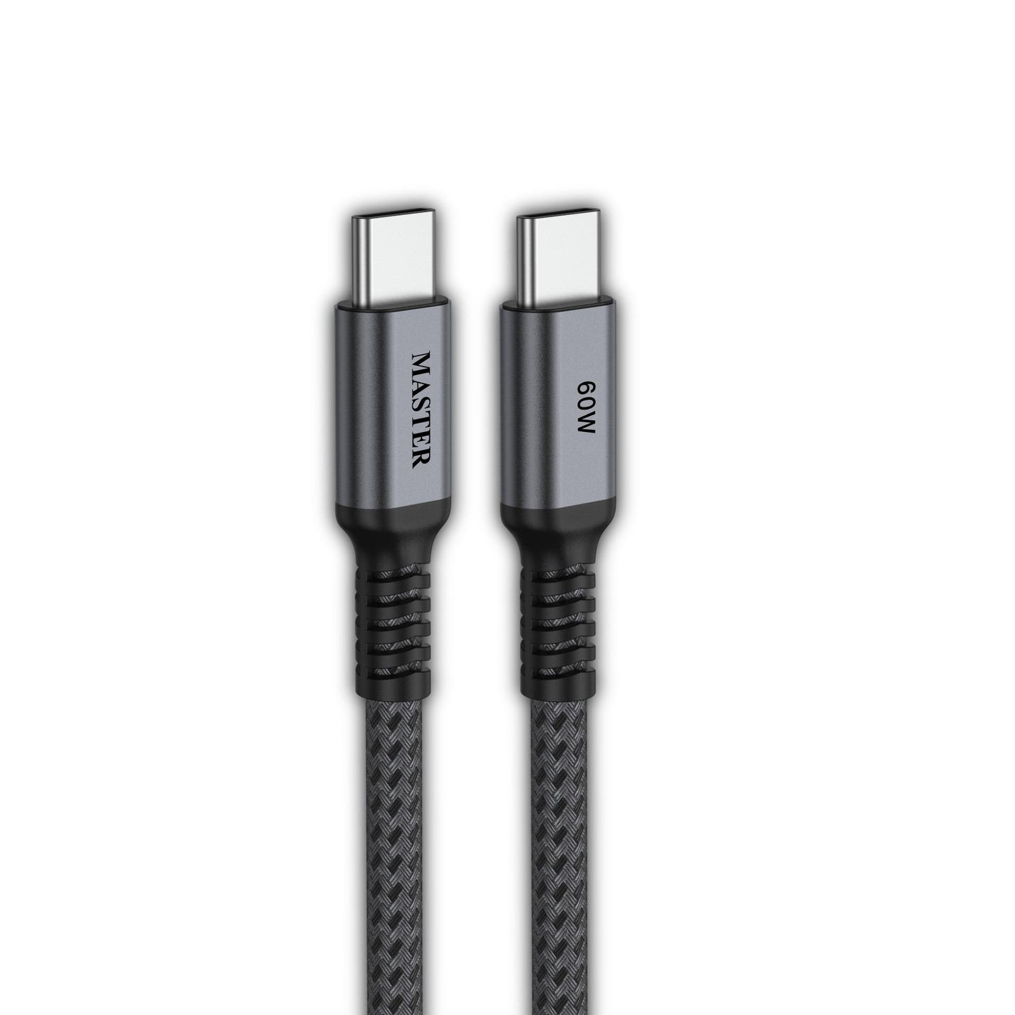 Kabloya Master Braided 60W USB-C bo USB-C, Dirêjahiya 1.2m - Gewr