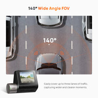 كاميرا سيارة أمامية وخلفية 2K مع GPS وWi-Fi ورؤية ليلية ذكية | Dual Dash Cam 2K Front & Rear with GPS, Wi-Fi & Night Vision