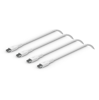 كيبل بيلكن BoostCharge تايب سي الى تايب سي بقدرة شحن 60 واط وبطول 1 متر - عدد 2 | Belkin BoostCharge Braided USB-C to USB-C Cable 60W 1m 2 packs