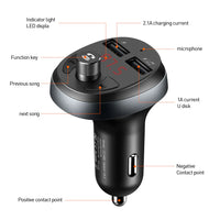 Şarjêra Otomobîlê ya Mcdodo Bluetooth 5.1 FM Dual USB