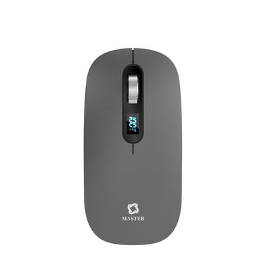 Master Wireless Mouse 1600 DPI Battery Display Black-Front