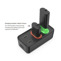 Dual Charging Dock for Xbox Series/One Controllers - Two 800mAh Batteries - LED Indicators - USB-C | قاعدة شحن مزدوجة لوحدات تحكم اكس بوكس سيريس/ون - بطاريتين 800 ملي امبير - مؤشرات LED - شحن USB-C