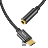 Baseus Type-C to 3.5mm Audio Adapter L54 Black | محول بيسوس من Type-C إلى 3.5mm أسود