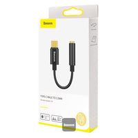Baseus Type-C to 3.5mm Audio Adapter L54 Black | محول بيسوس من Type-C إلى 3.5mm أسود