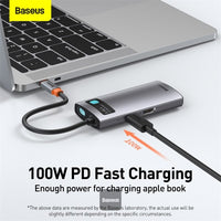 Baseus USB C Hub 4 in 1 Docking Station Adapter with 4K HDMI for MacBook Pro - محول بيسوس 4 في 1 مع HDMI 4K