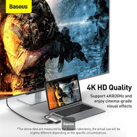 Baseus USB C Hub 4 in 1 Docking Station Adapter with 4K HDMI for MacBook Pro - محول بيسوس 4 في 1 مع HDMI 4K