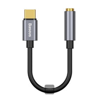 محول Baseus صوتي Type-C إلى 3.5mm - Baseus Type-C to 3.5mm Audio Adapter L54 Grey