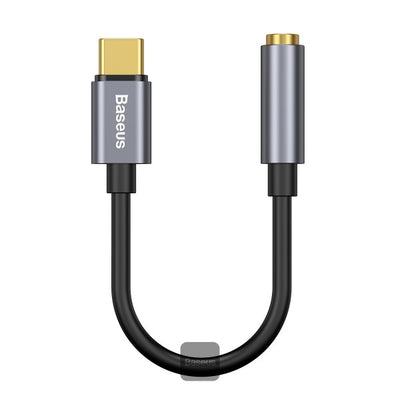 محول Baseus صوتي Type-C إلى 3.5mm - Baseus Type-C to 3.5mm Audio Adapter L54 Grey