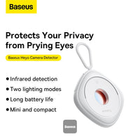 Baseus Heyo Camera Detector Mini Travel Hotel Hidden Camera Finder Camera Infrared Detector White | جهاز كشف الكاميرات المخفية بيسوس هيو للسفر والفنادق