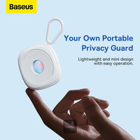 Baseus Heyo Camera Detector Mini Travel Hotel Hidden Camera Finder Camera Infrared Detector White | جهاز كشف الكاميرات المخفية بيسوس هيو للسفر والفنادق