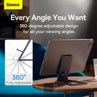 Baseus Foldable Metal Desktop Holder Grey - حامل مكتب بيسوس معدني قابل للطي رمادي