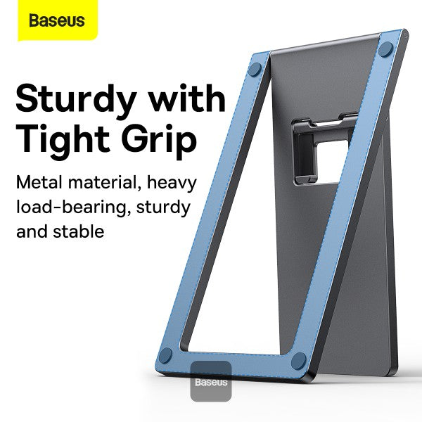 Baseus Foldable Metal Desktop Holder Grey - حامل مكتب بيسوس معدني قابل للطي رمادي