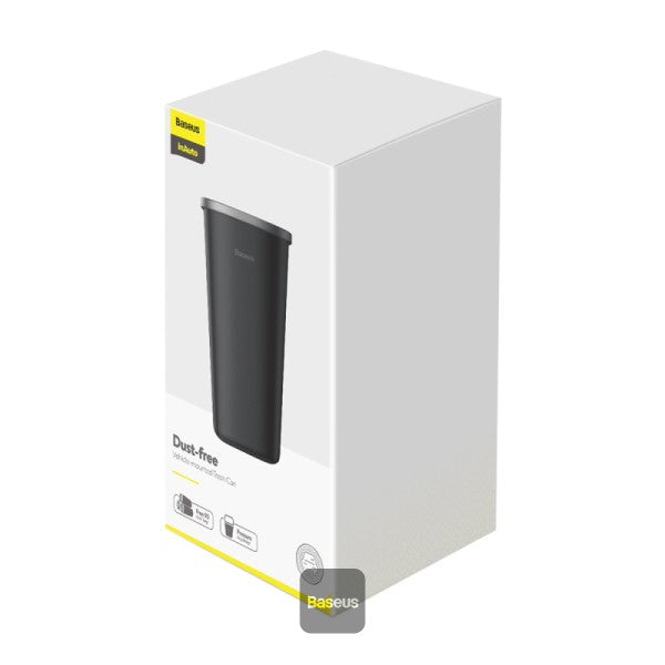 Baseus Dust-free Car Trash Can Black - سلة مهملات سيارة بيسوس خالية من الغبار سوداء