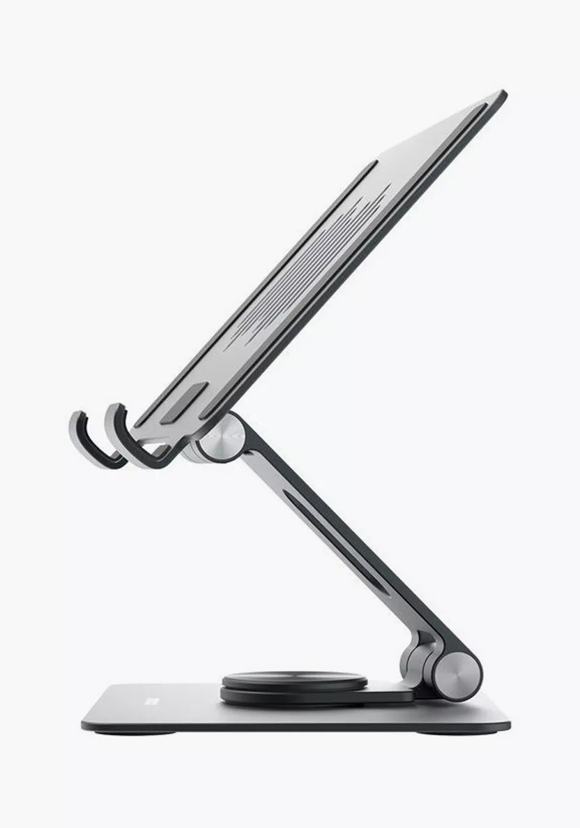 حامل موماكس الدوار للاجهزة اللوحية القابل للطي متوافق مع تابلت 10.5 الى 12.9 بوصة | Momax Foldable Rotating Tablet Stand, Fits 10.5"–12.9" Tablets