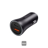 Baseus Enjoyment Pro Retractable USB-C Car Charger 60W | شاحن سيارة بيسوس إنجويمنت برو قابل للسحب 60 واط مع كابل USB-C