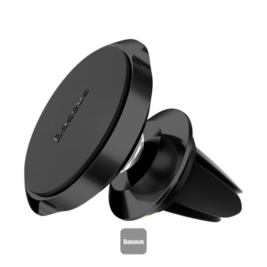 Baseus Small Ears Magnetic Bracket (Air Outlet) Black | حامل بيسوس مغناطيسي للسيارة أسود